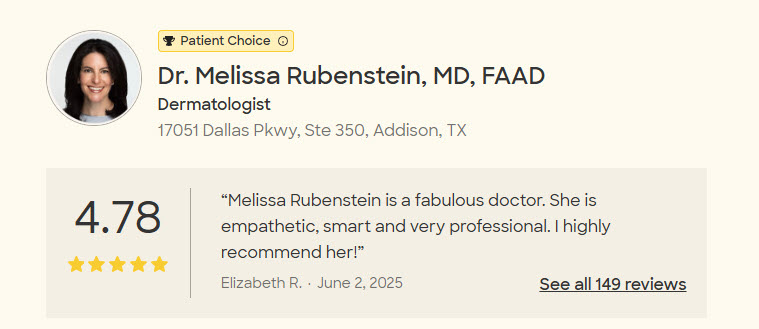 dr melissa rubenstein zocdoc ratings